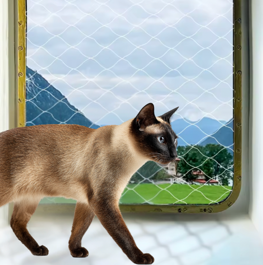 Transparentes Katzennetz für Balkon & Fenster – sicher & unauffällig
