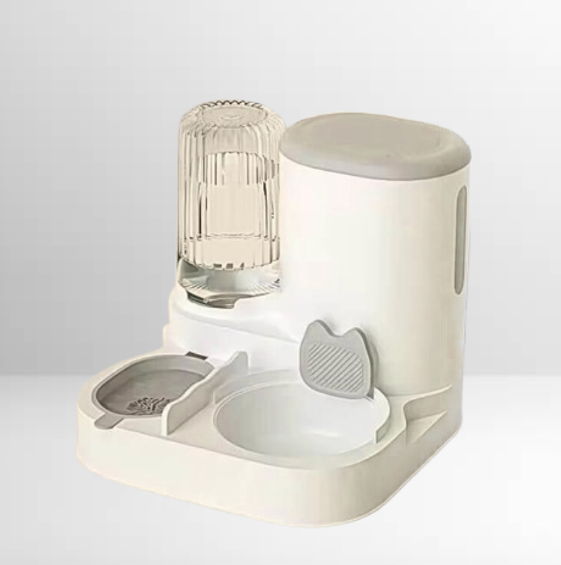 Automatischer Futterspender mit Wasserspender & Sichtfenster für Katzen & Hunde