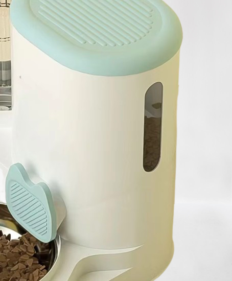 Automatischer Futterspender mit Wasserspender & Sichtfenster für Katzen & Hunde