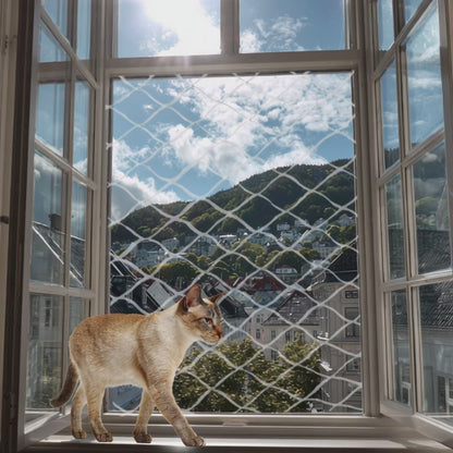 Transparentes Katzennetz für Balkon & Fenster – sicher & unauffällig
